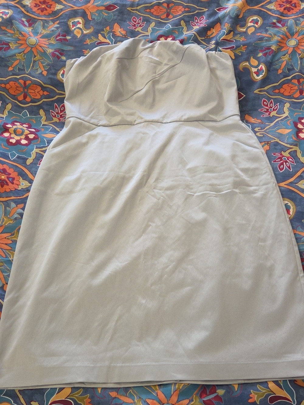 The Limited Strapless Silver Cocktail Dress